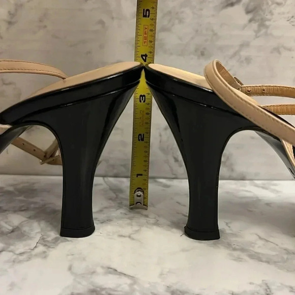 Cole Haan Women’s Strappy Heel Patent Leather/Cream with Ankle Strap-Size 8.5B - Picture 5 of 11